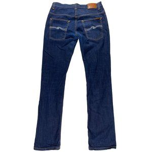 Nudie Jeans Thin Finn Org. Dry Ecru Embo slim fit Jeans mens size 32x32